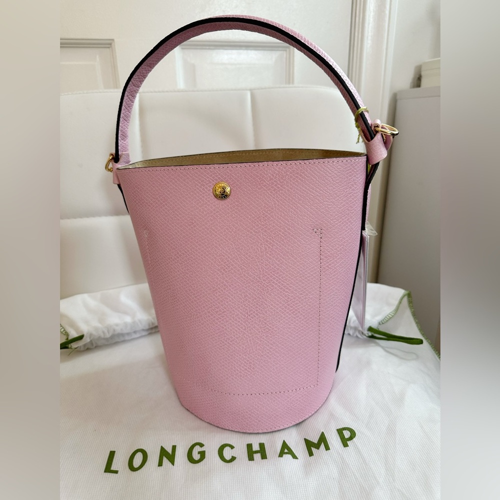 Longchamp Épure Logo Embossed Small Bucket Bag